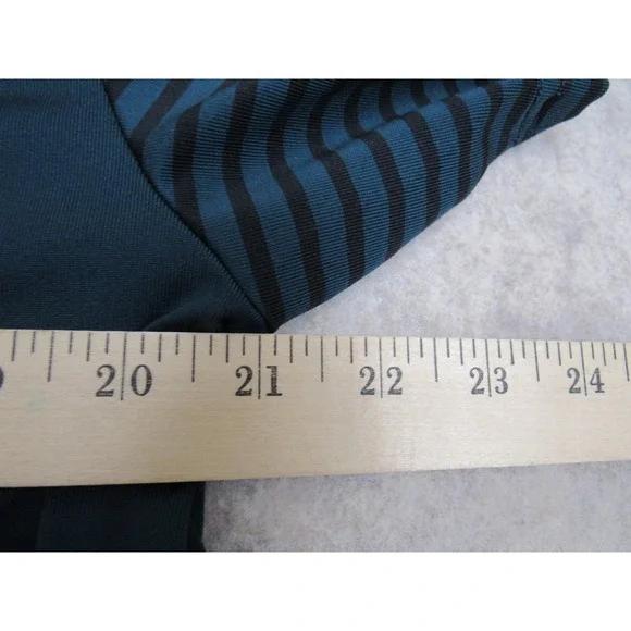 Under Armour HeatGear Coldblack Polo Shirt Mens Large Teal Striped Neon 1253472 - Picture 8 of 9